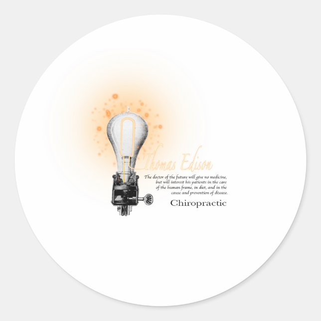 Sticker Rond Thomas Edison Tee (Devant)