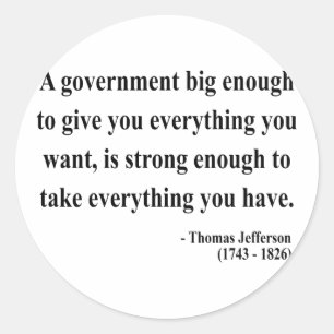 Sticker Rond Thomas Jefferson Citation 1a