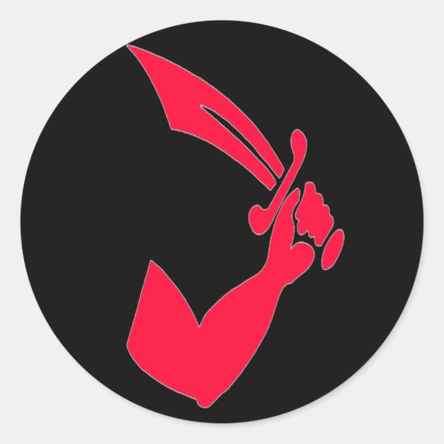 Sticker Rond Thomas Tew -Rouge (Devant)