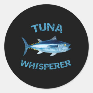 Sticker Rond Thon Whisperer Pêche en mer profonde Tuna Poisson 