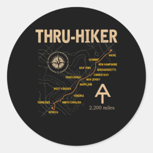 Sticker Rond Thruh Hiker Appalachian Trail Randonnée