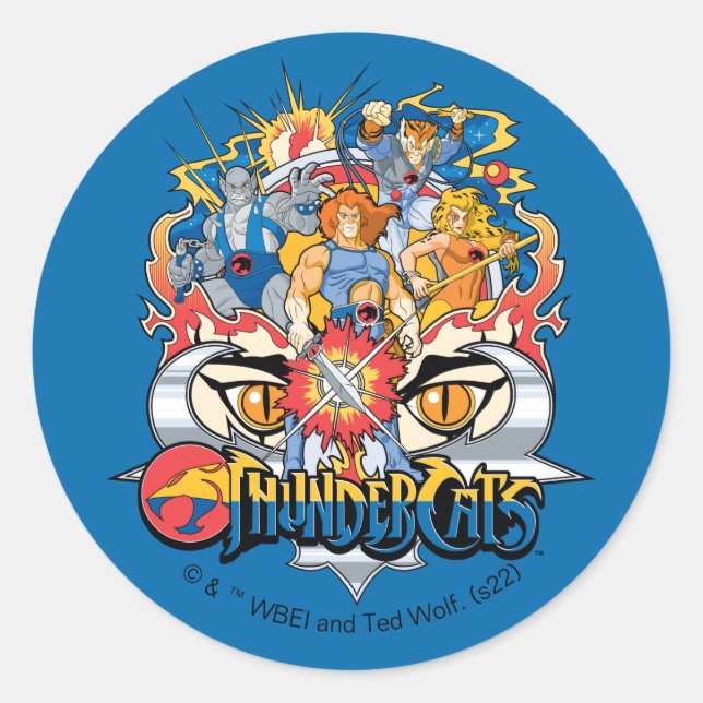 Sticker Rond ThunderCats | Firey Group Graphic (Devant)