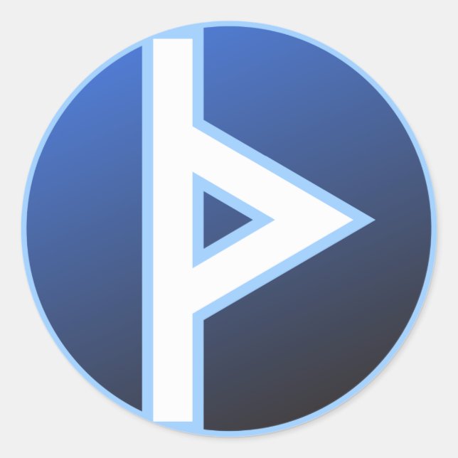 Sticker Rond Thurisaz Thurs Thorn Rune (Devant)