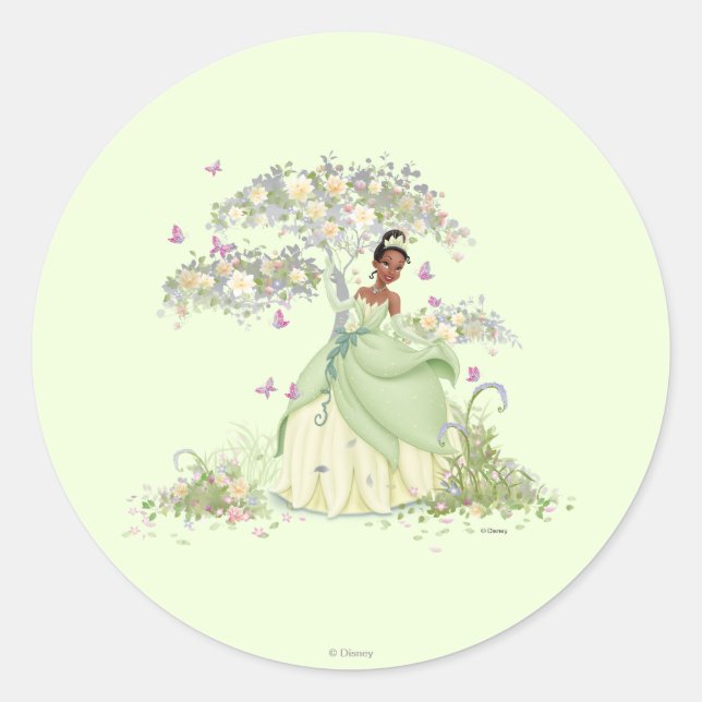 Sticker Rond Tiana sous l'arbre (Devant)