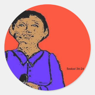 Sticker Rond Tibbs Omalay ORANGE Ezekiel 36:26