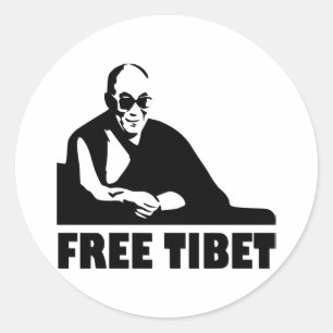 Sticker Rond Tibet libre