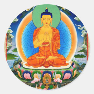 Sticker Rond Tibétain Thangka Prabhutaratna Bouddha