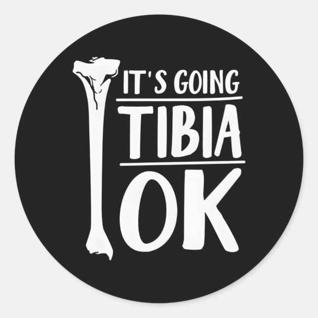 Sticker Rond Tibia Ok Hu Bone Anatomie (Devant)