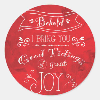 Sticker Rond Tidings of Joy par Jan Marvin