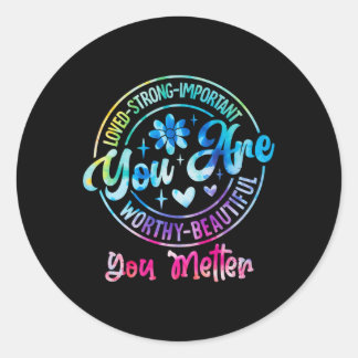 Sticker Rond Tie Dye Vous Êtes Un Problème Mal Santé Mentale Co