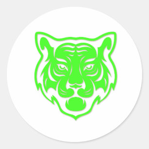 Sticker Rond Tiger