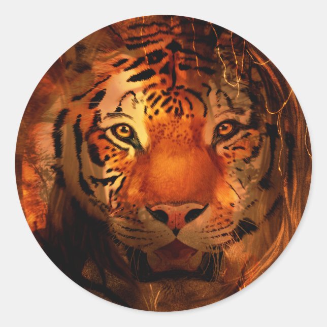 Sticker Rond Tiger (Devant)