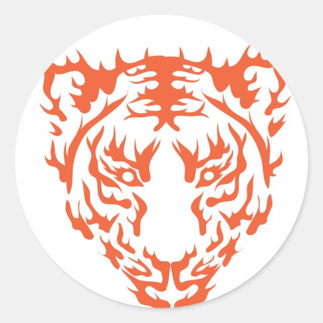 Sticker Rond Tiger (Devant)