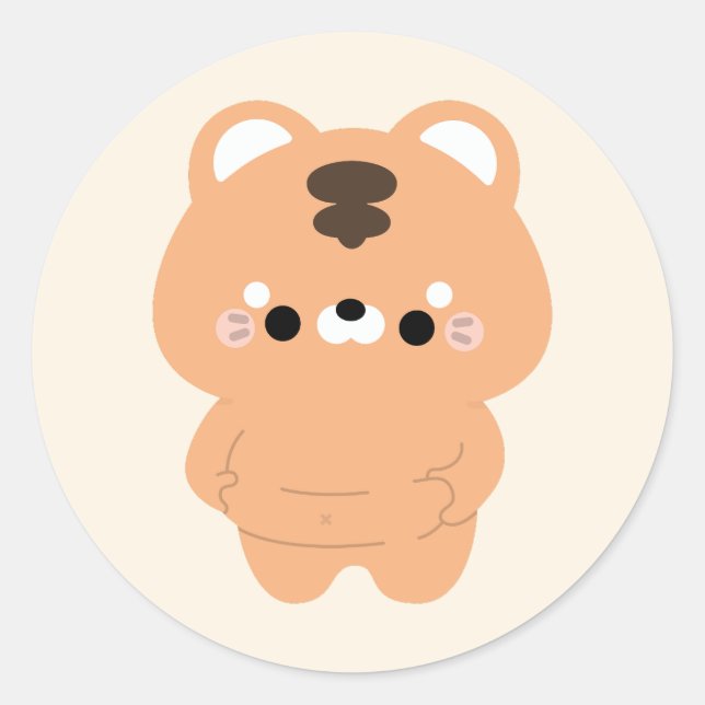 Sticker Rond Tigre de Chonky (Devant)