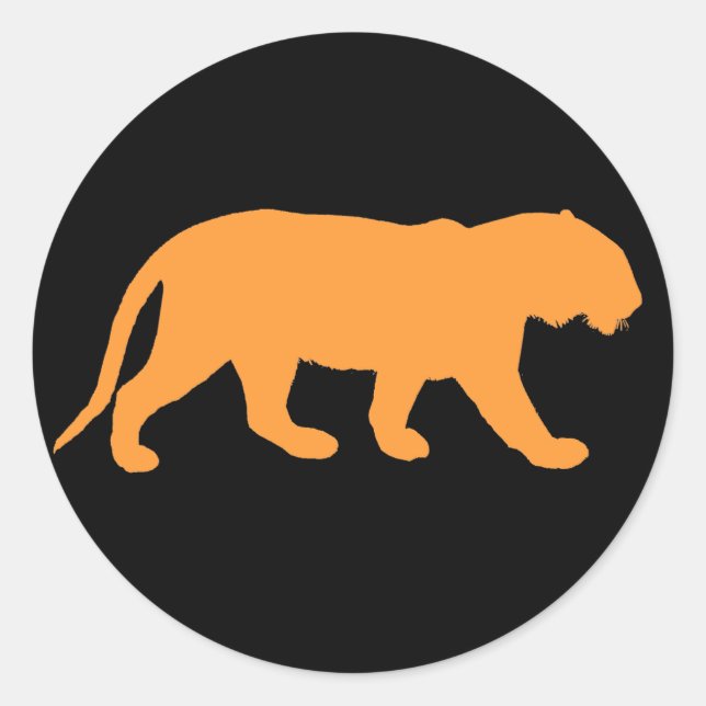 Sticker Rond Tigre orange (Devant)