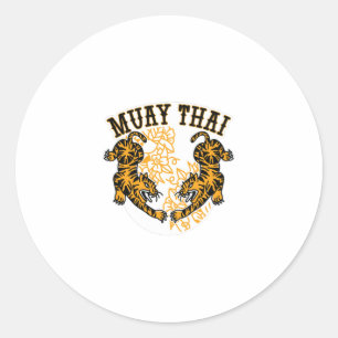Sticker Rond Tigres thaïlandais