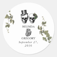Til Death Coeur gothique Mariage des crânes florau