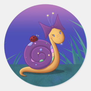 Sticker Rond Tilly the Snail