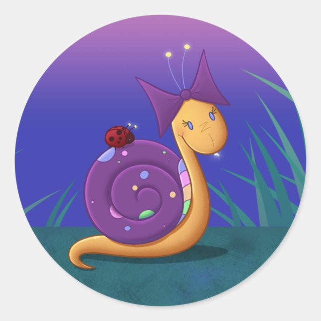 Sticker Rond Tilly the Snail (Devant)