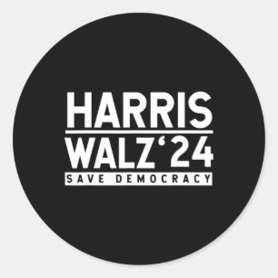 Sticker Rond Tim-walz-2024 Élections Hommes Femmes Enfants Vals
