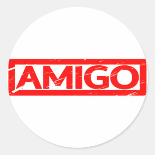 Sticker Rond Timbre Amigo