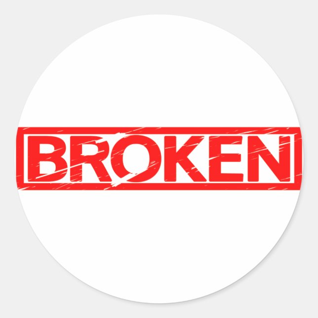 Sticker Rond Timbre brisé (Devant)