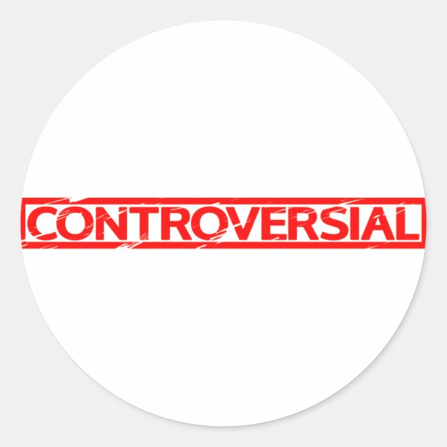 Sticker Rond Timbre controversé (Devant)