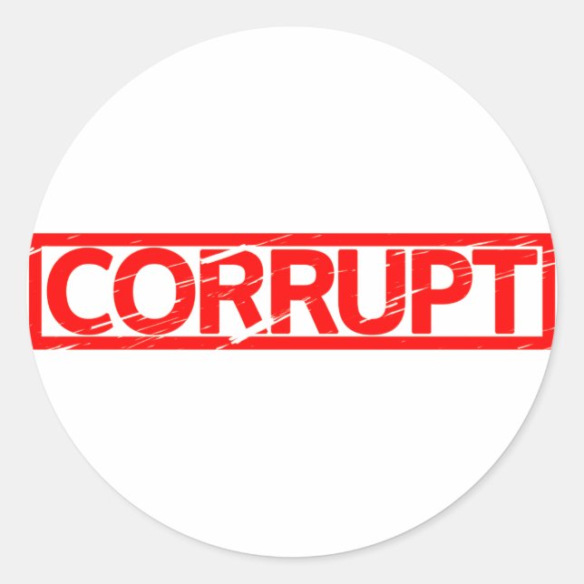 Sticker Rond Timbre corrompu (Devant)