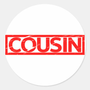 Sticker Rond Timbre Cousin