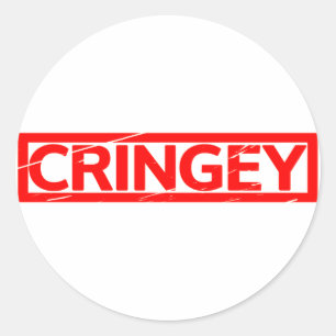Sticker Rond Timbre Cringey