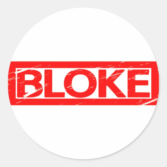 Sticker Rond Timbre de blocs (Devant)