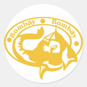 Sticker Rond Timbre de Bombay