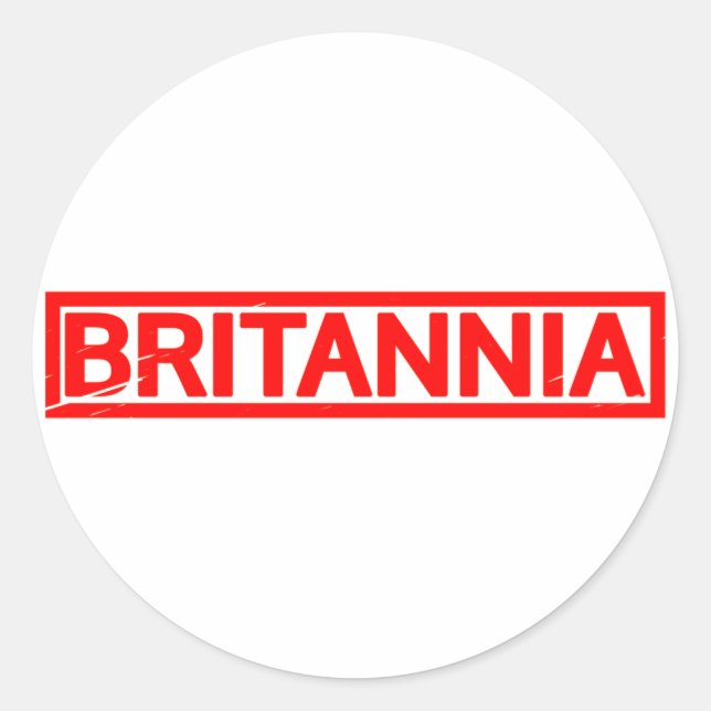 Sticker Rond Timbre de Britannia (Devant)