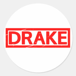 Sticker Rond Timbre de Drake