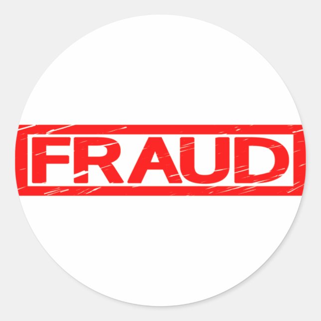 Sticker Rond Timbre de fraude (Devant)