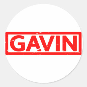 Sticker Rond Timbre de Gavin
