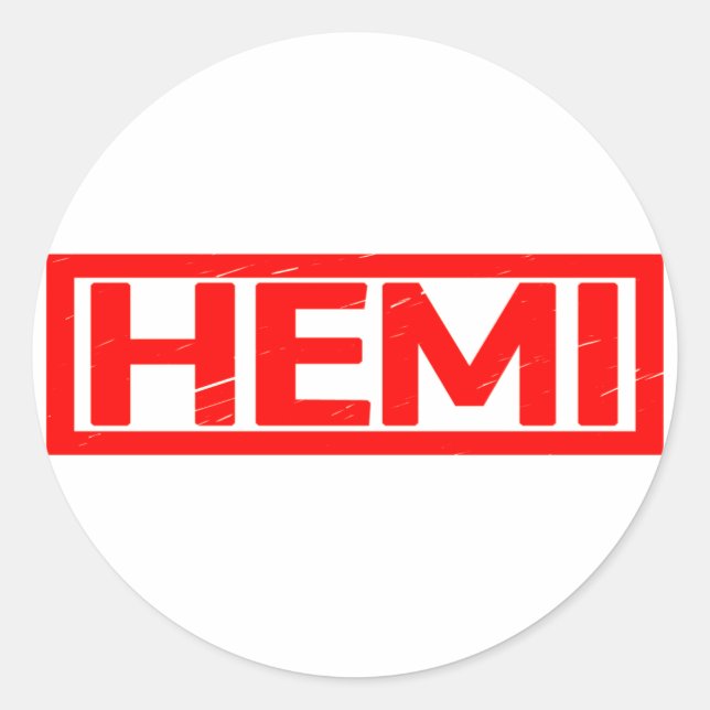 Sticker Rond Timbre de Hemi (Devant)