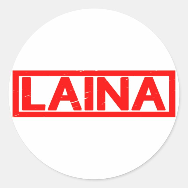 Sticker Rond Timbre de Laina (Devant)