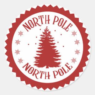 Sticker Rond Timbre de livraison du pôle Nord
