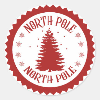Sticker Rond Timbre de livraison du pôle Nord