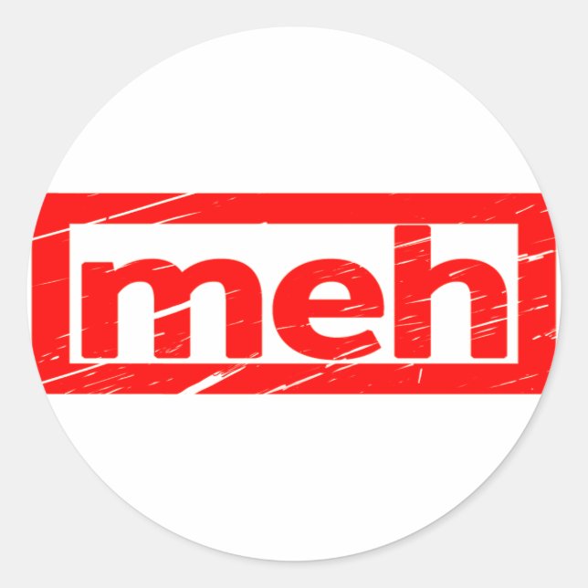 Sticker Rond Timbre de Meh (Devant)