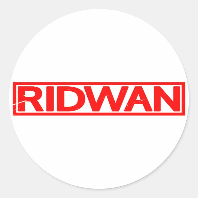 Sticker Rond Timbre de Ridwan (Devant)