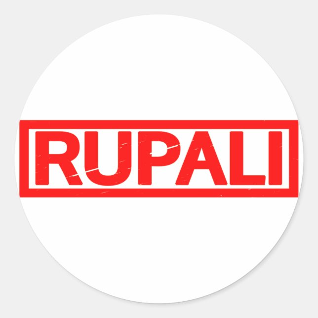 Sticker Rond Timbre de Rupali (Devant)