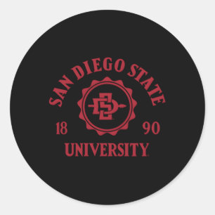 Sticker Rond Timbre de San Diego State Aztecs