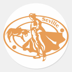 Sticker Rond Timbre de Séville