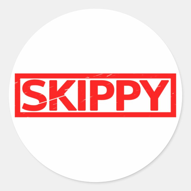 Sticker Rond Timbre de Skippy (Devant)