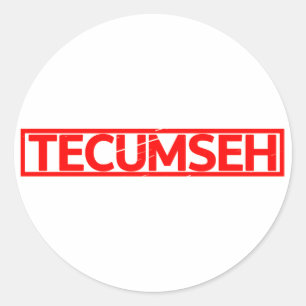Sticker Rond Timbre de Tecumseh