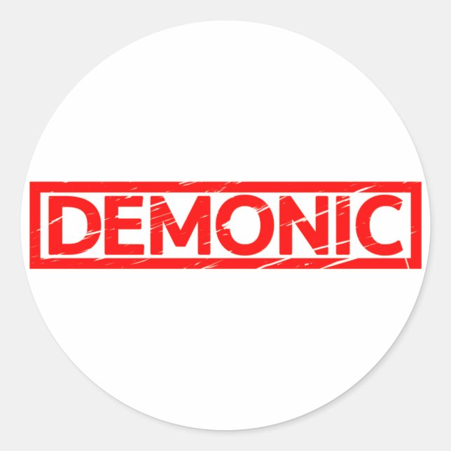 Sticker Rond Timbre démoniaque (Devant)