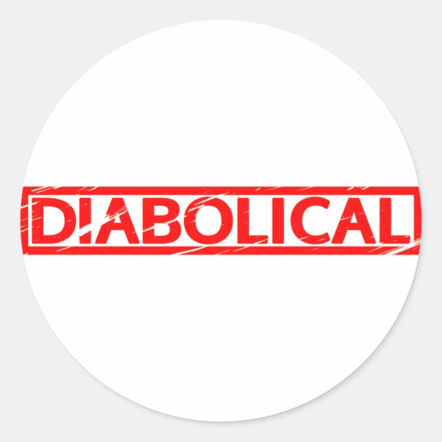 Sticker Rond Timbre diabolique (Devant)