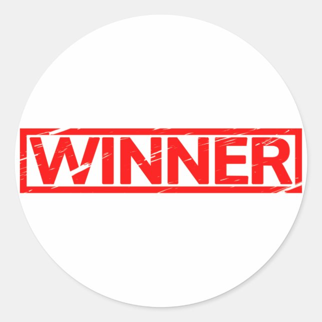 Sticker Rond Timbre du gagnant (Devant)